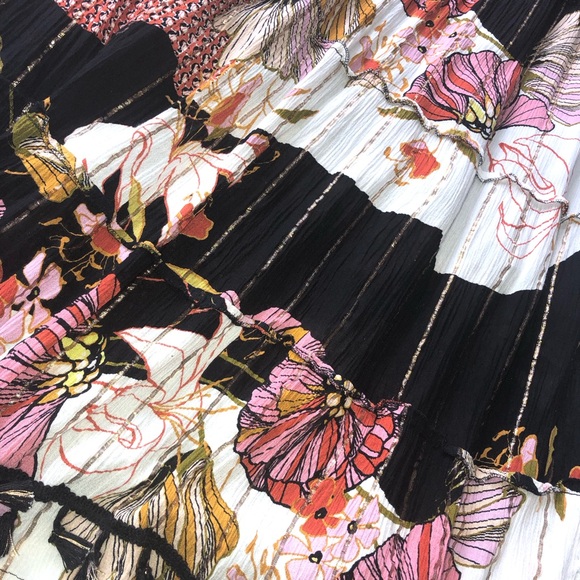 Magic Floral Maxi Dress - Black and Pink - Picture 5 of 10